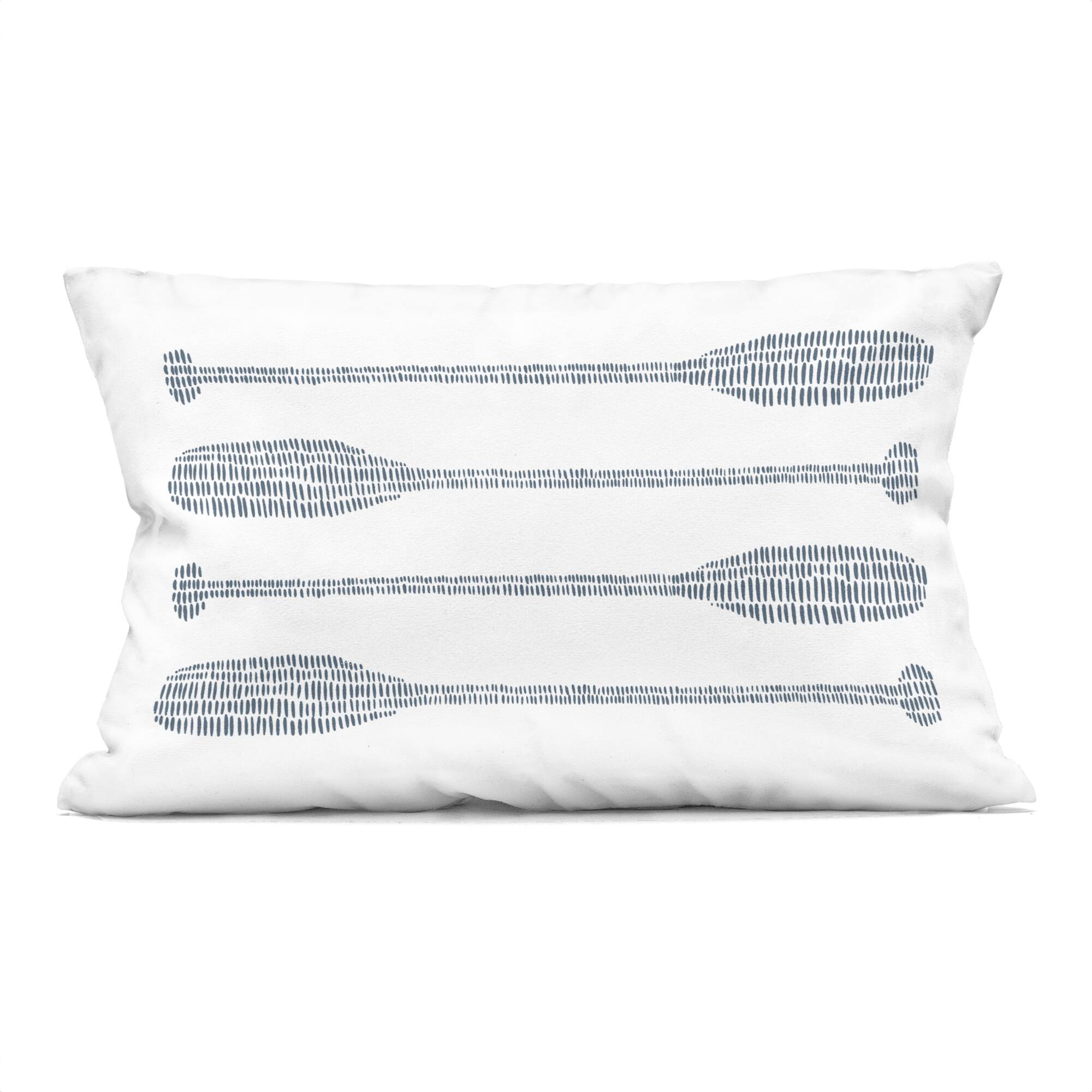 Stupell Industries 14" x 20" Printed Minimal Boat Oars Decorative Indoor Pillow